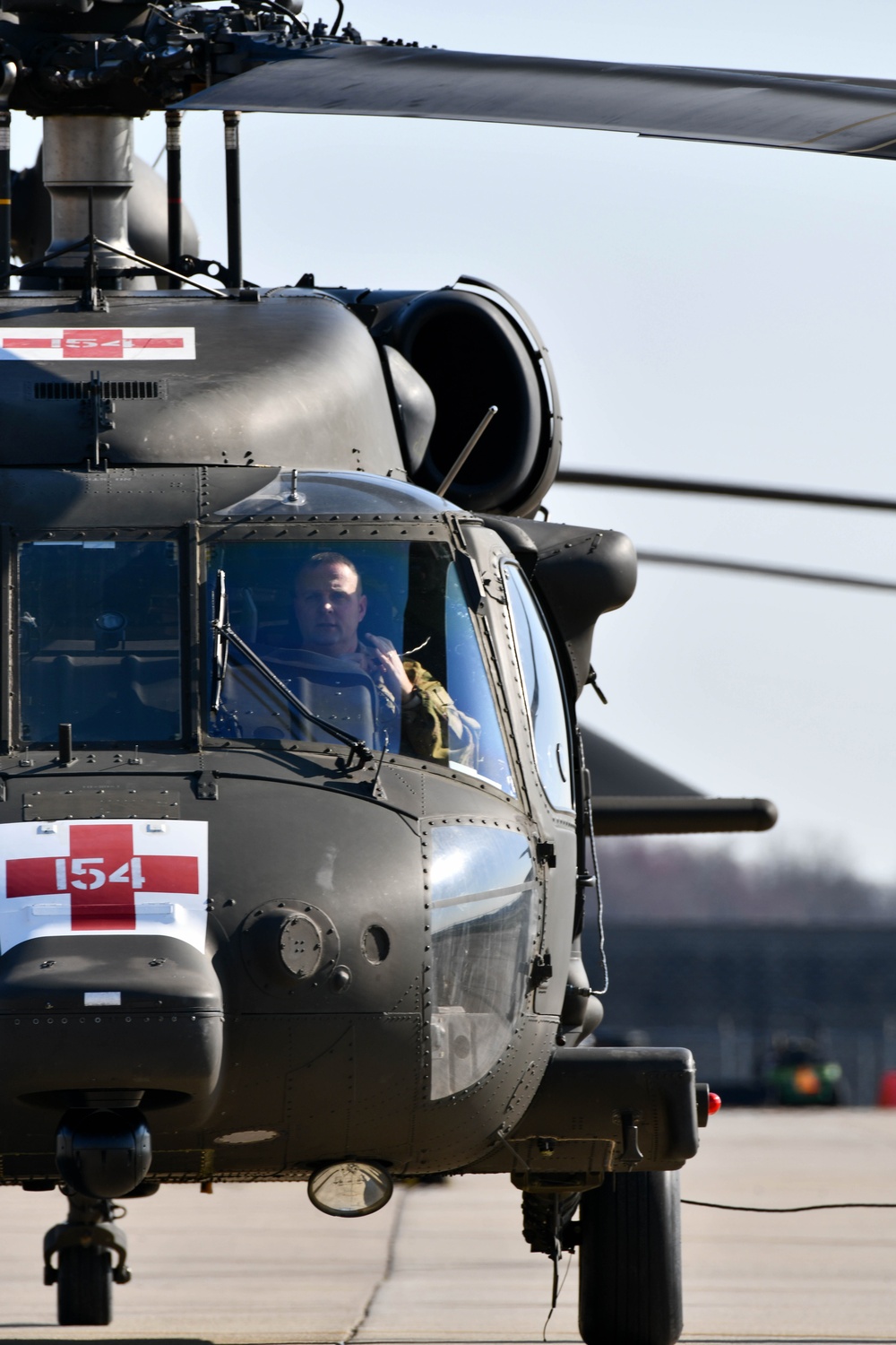 HH-60M Black Hawk helicopter lands at 178th Wing