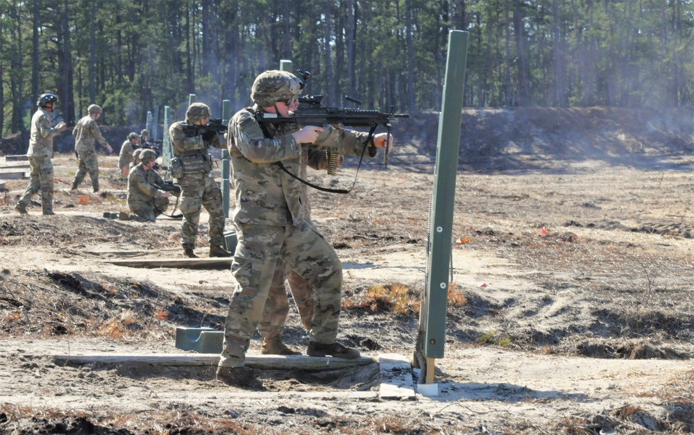 Soldiers from 1 BN, 114 INF qualify on the M249 at the newly refurbished range 35, 1 APRIL 2023.