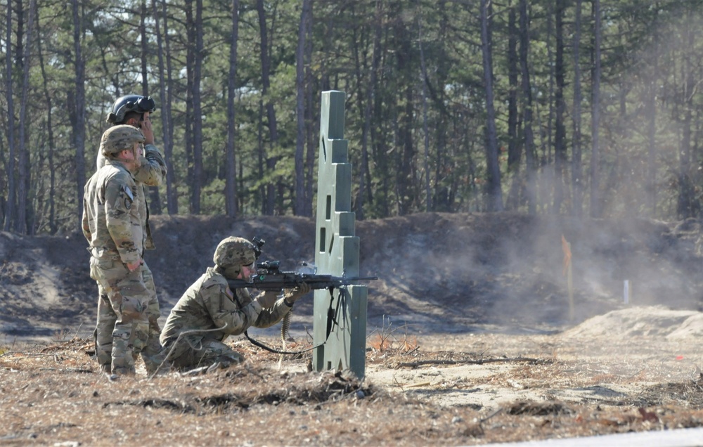 Soldiers from 1 BN, 114 INF qualify on the M249 at the newly refurbished range 35, 1 APRIL 2023.