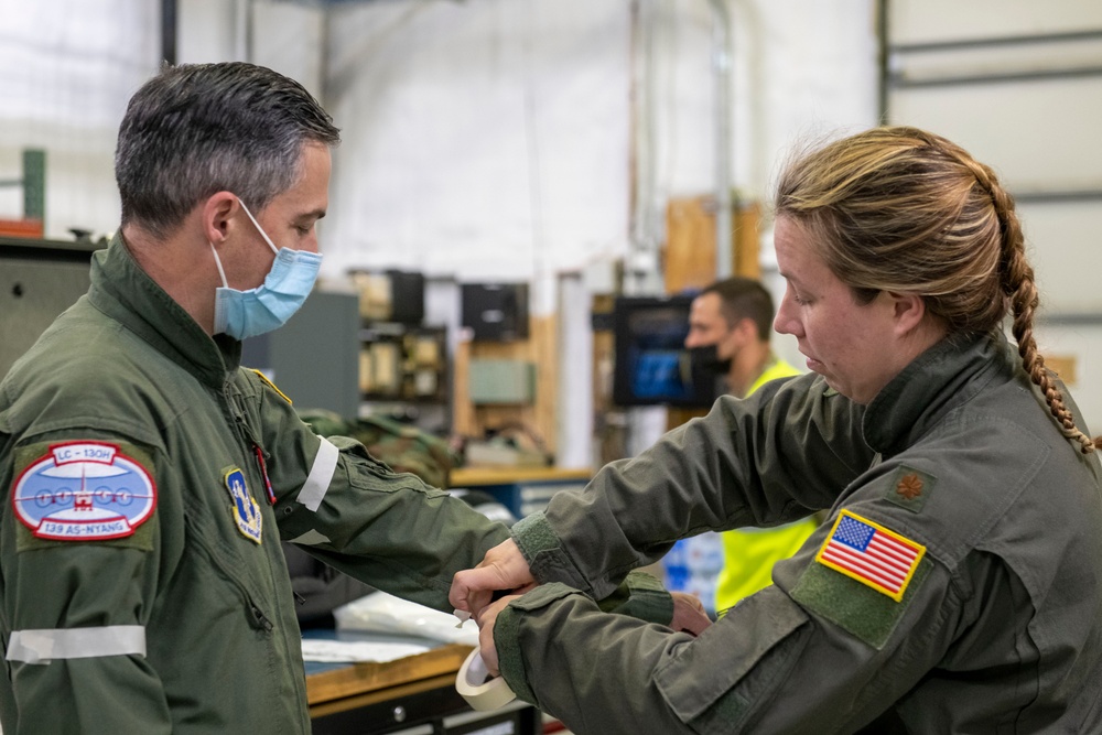 109th AFE practices utilizing chemical warfare equipment