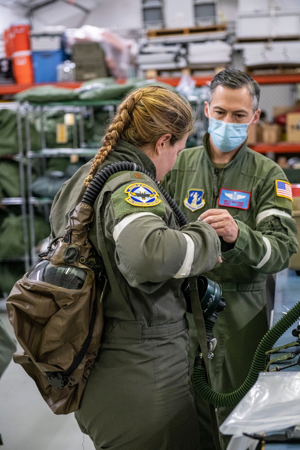 109th AFE practices utilizing chemical warfare equipment