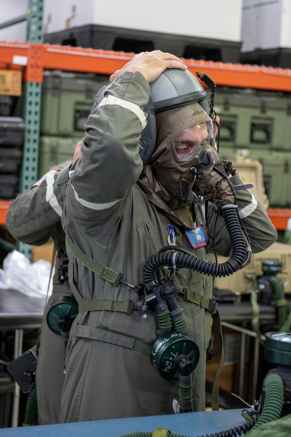 109th AFE practices utilizing chemical warfare equipment