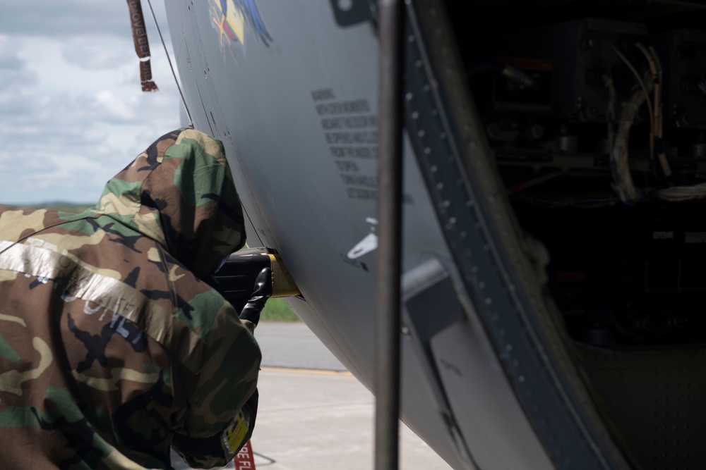 109th AFE practices utilizing chemical warfare equipment