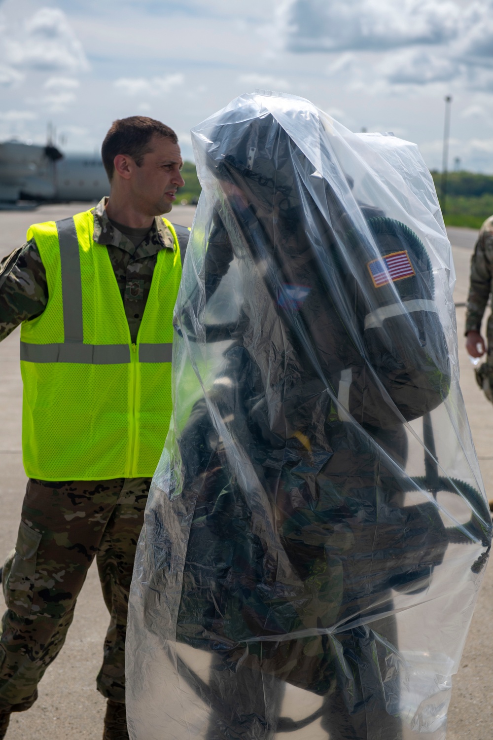 109th AFE practice utilizing chemical warfare equipment