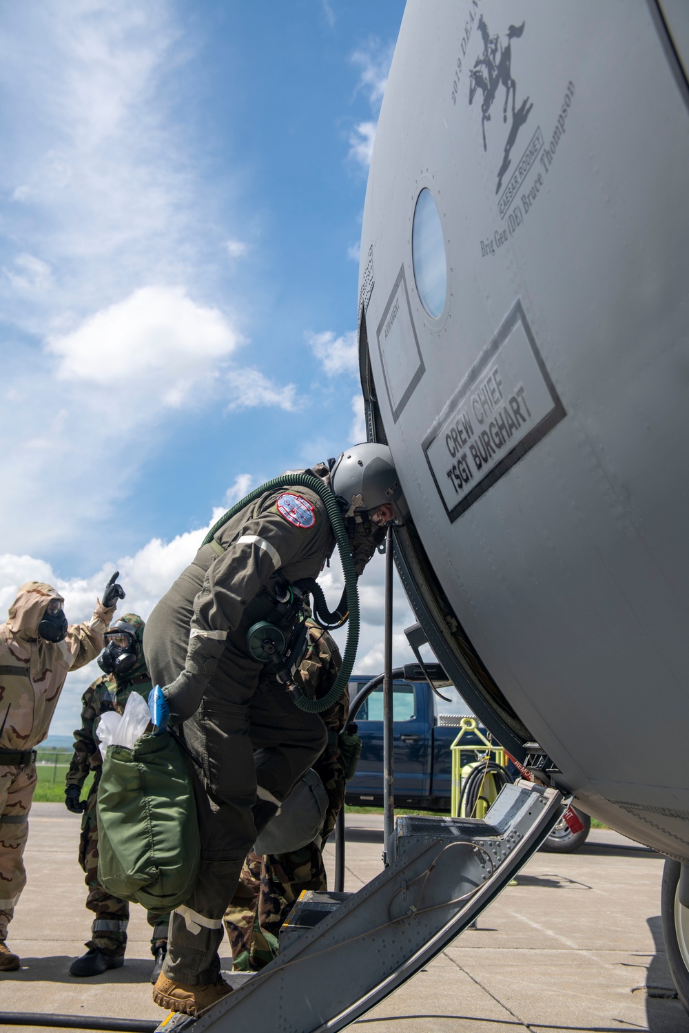 109th AFE practice utilizing chemical warfare equipment
