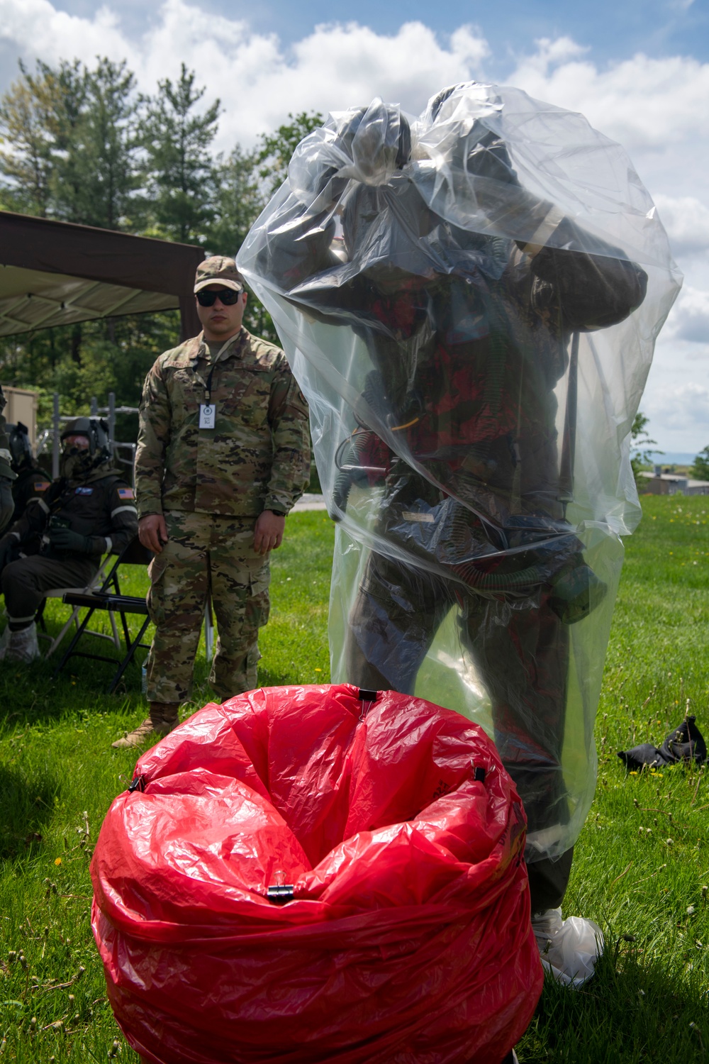 109th AFE practice utilizing chemical warfare equipment