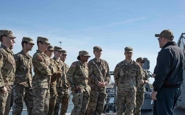 USS Normandy Hosts VMI Tour