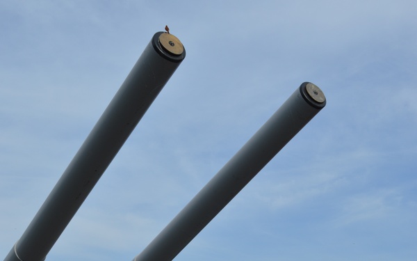 Naval Museum hosts a re-enlistment ceremony aboard Battleship Wisconsin