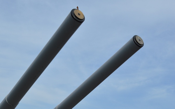 Naval Museum hosts a re-enlistment ceremony aboard Battleship Wisconsin