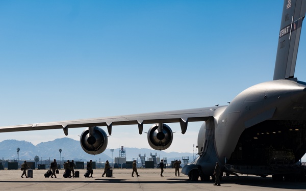 US Air National Guard Troops deploy to the Philippines