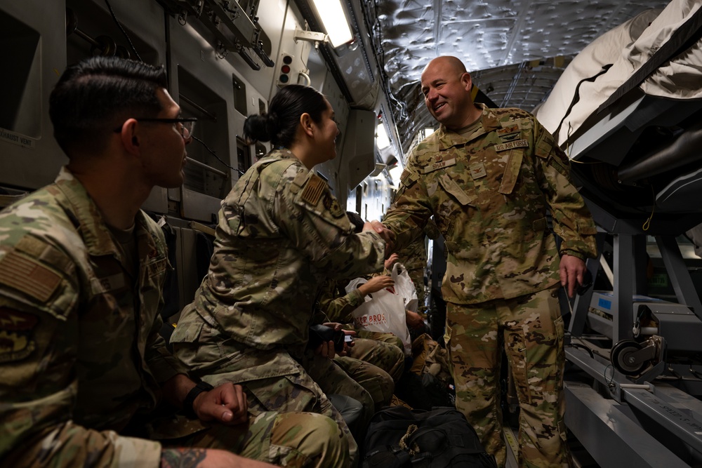 US Air National Guard Troops deploy to the Philippines