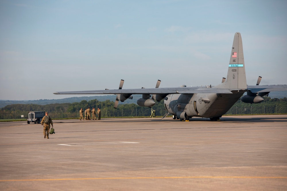 109th Airlift Wing conducts its first ever Elephant Walk