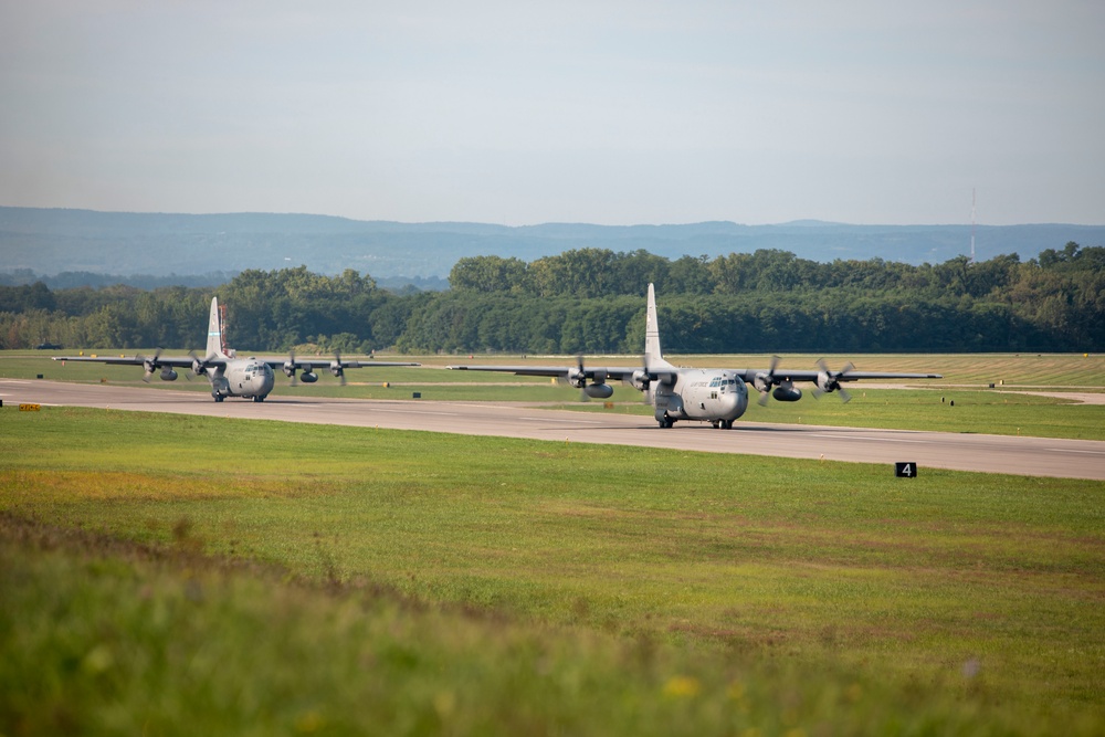 109th Airlift Wing conducts its first ever Elephant Walk