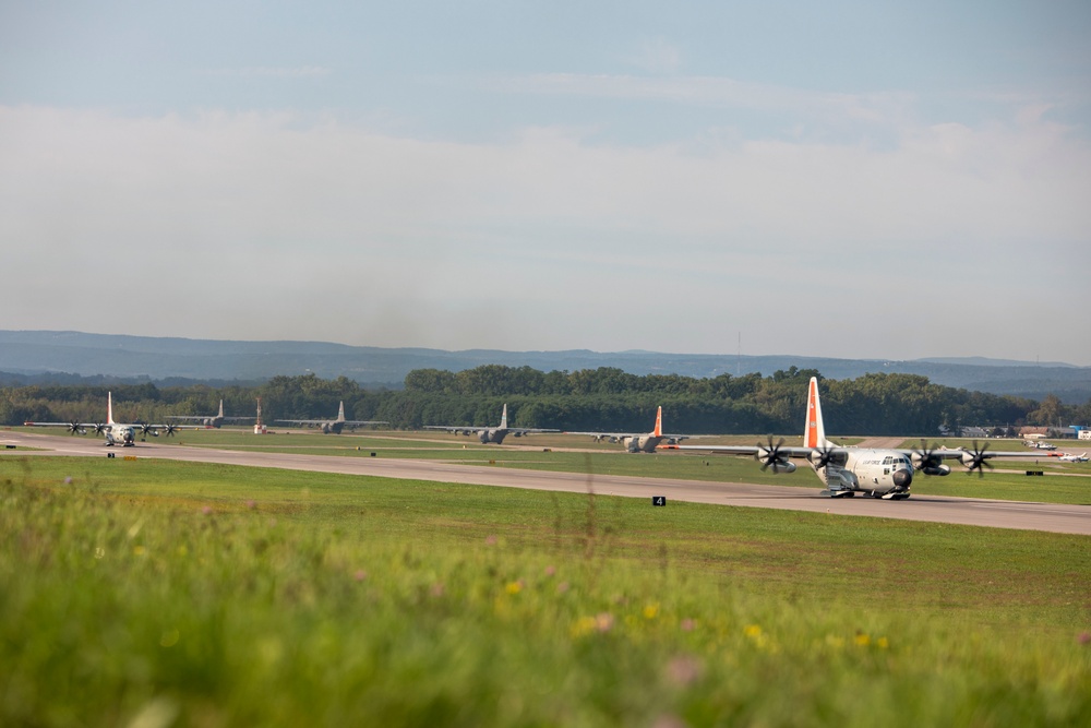 109th Airlift Wing conducts its first ever Elephant Walk