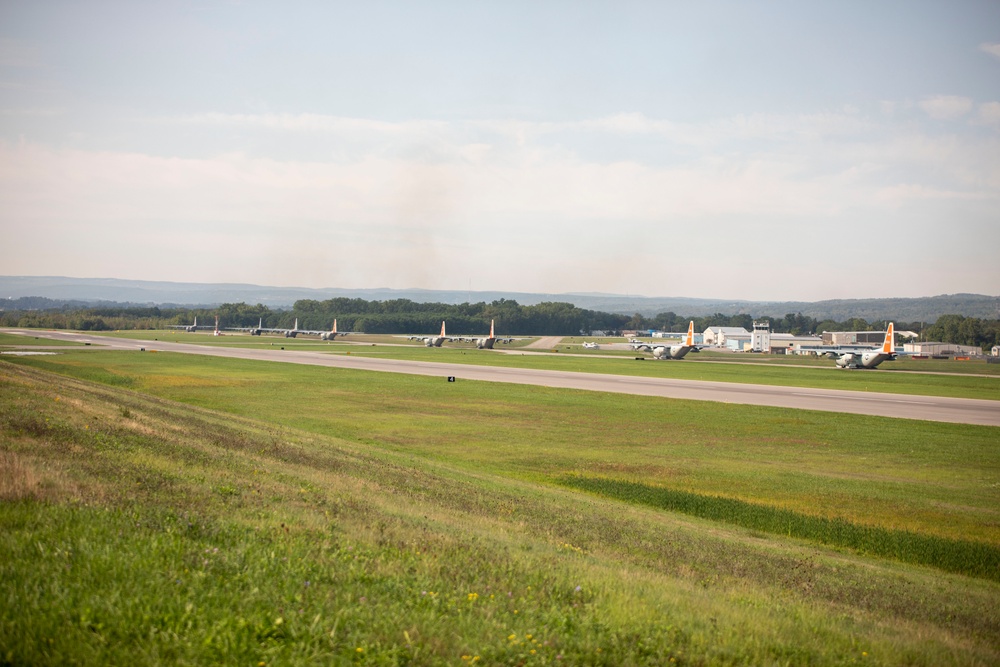 109th Airlift Wing conducts its first ever Elephant Walk