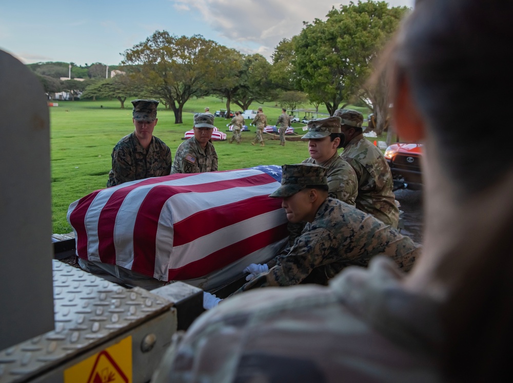 DPAA conducts WWII disinterment ceremony