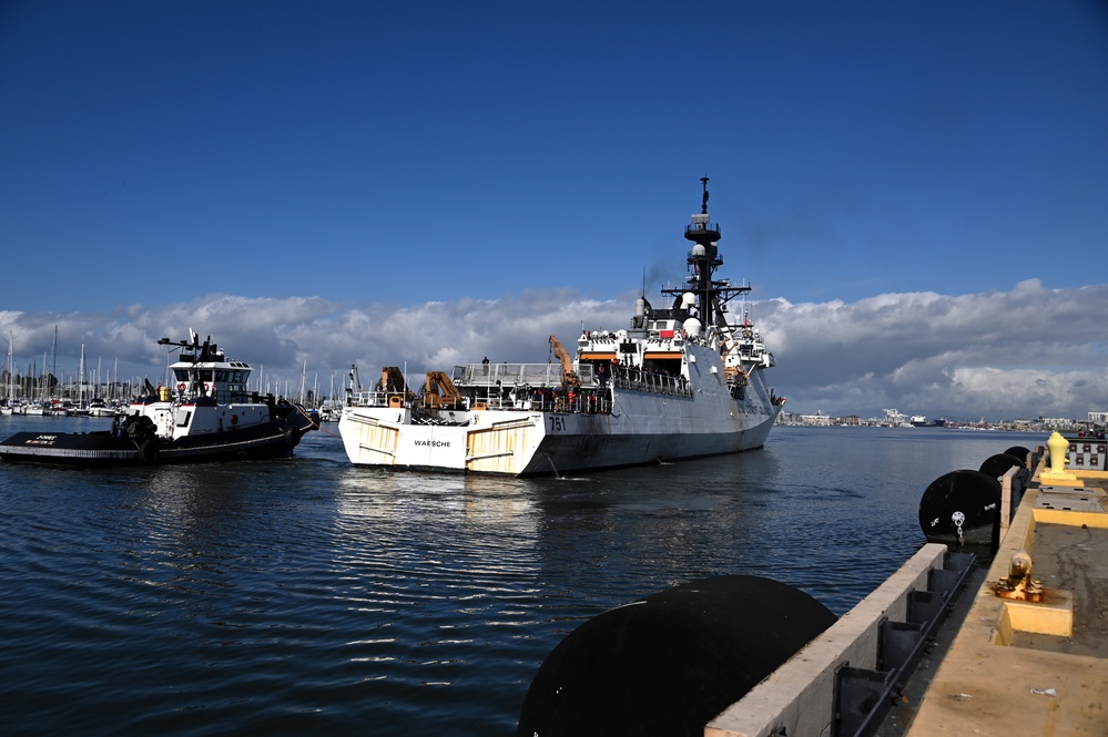 Coast Guard Cutter Waesche returns home following 90-day counternarcotics patrol