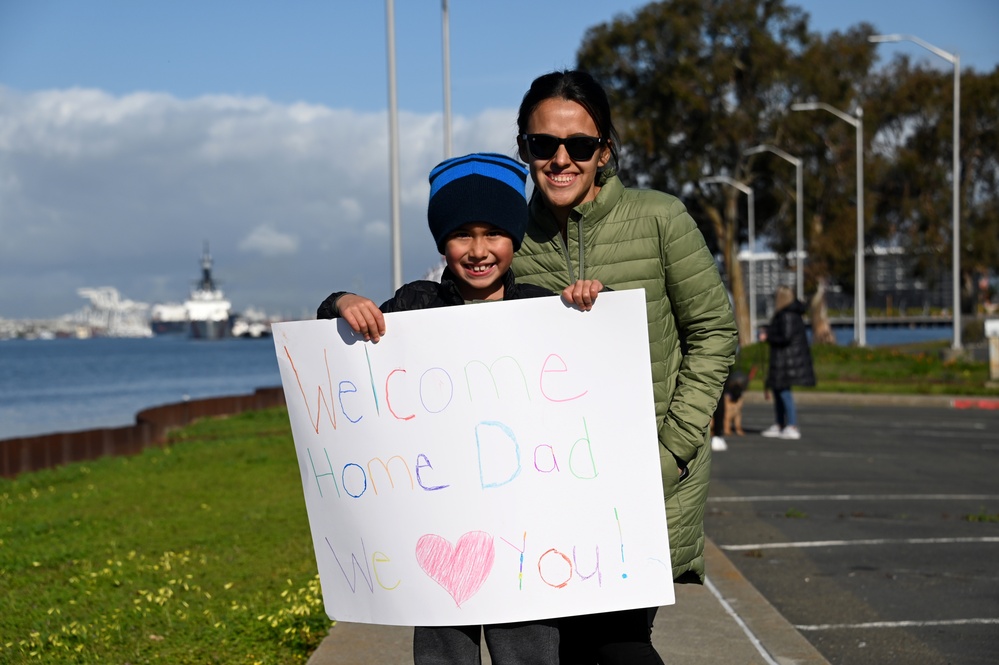 Coast Guard Cutter Waesche returns home following 90-day counternarcotics patrol