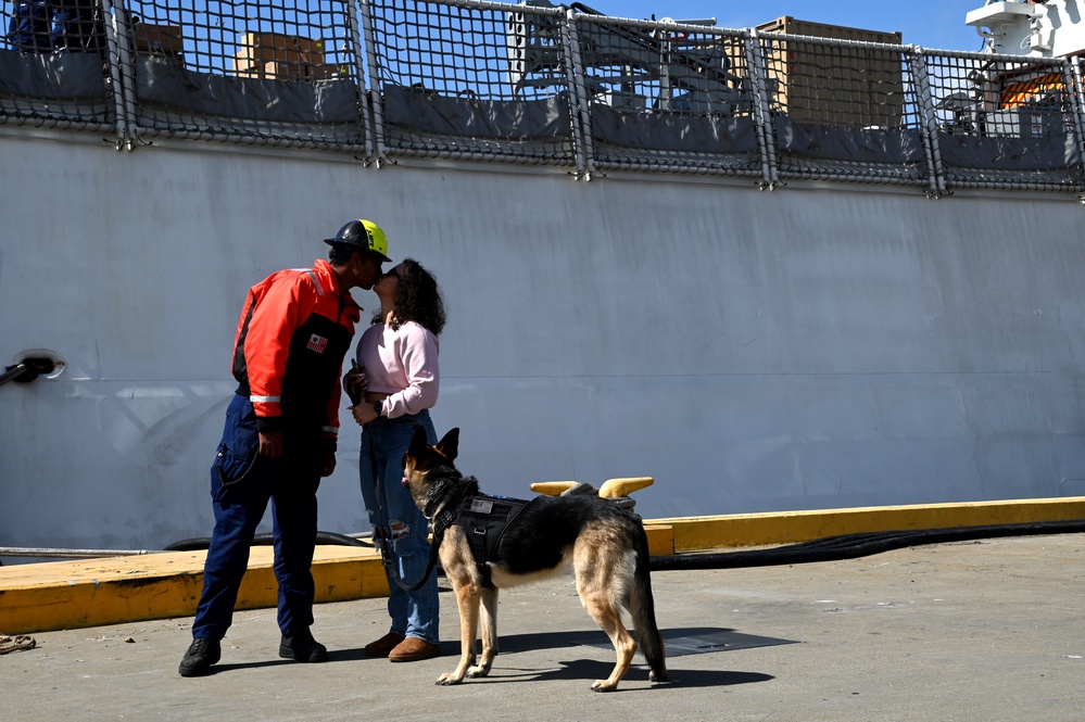 Coast Guard Cutter Waesche returns home following 90-day counternarcotics patrol