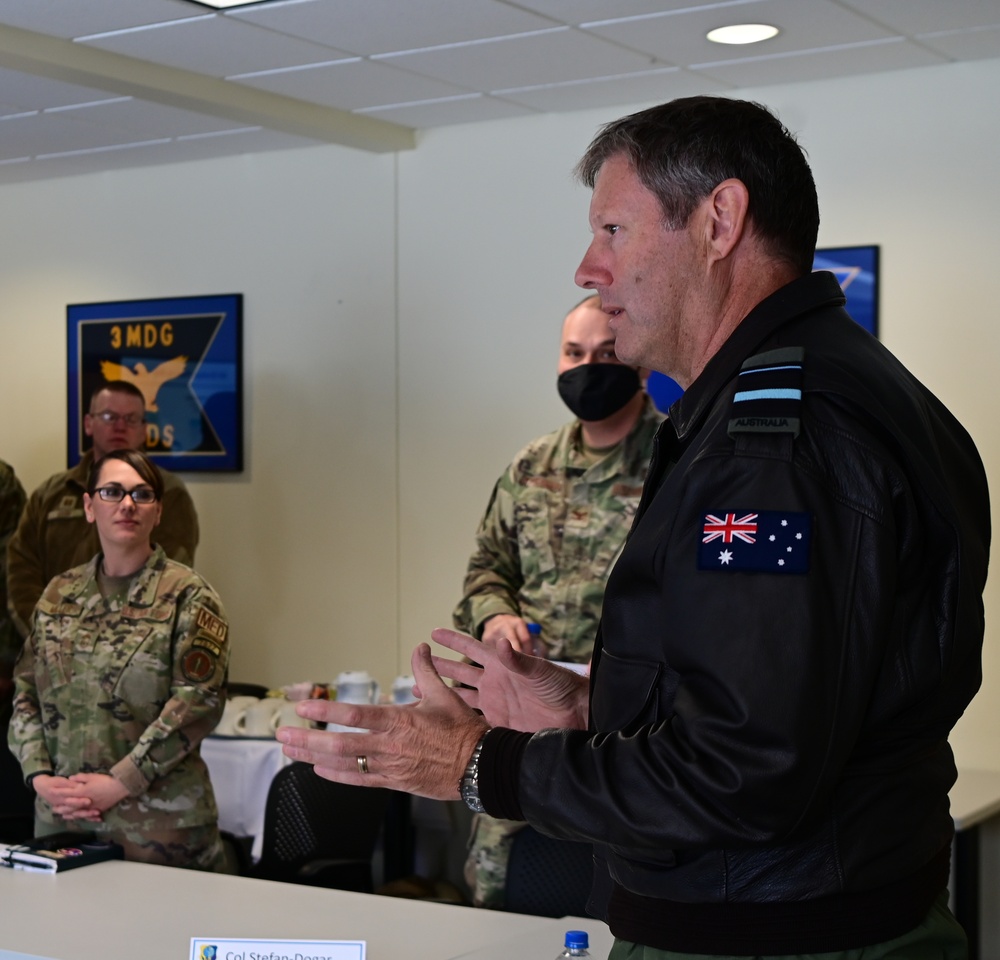 Royal Australian Air Force Air Vice-Marshal Carl Newman Visits JBER