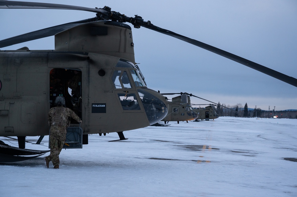 11th Airborne Division Soldiers conduct air assault during JPMRC-AK 23-02