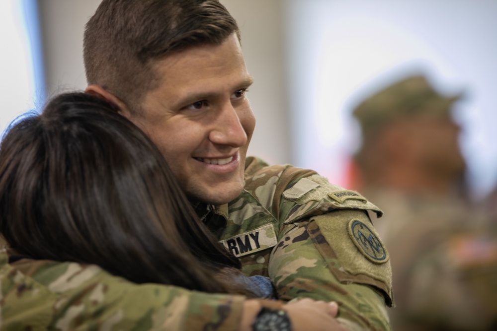 Soldiers from the 182nd Inf. Bn. return from Deplyoment