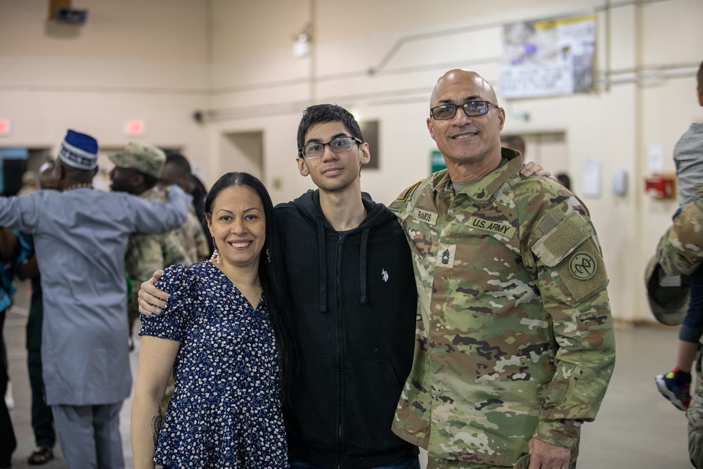 Soldiers from the 182nd Inf. Bn. return from Deplyoment