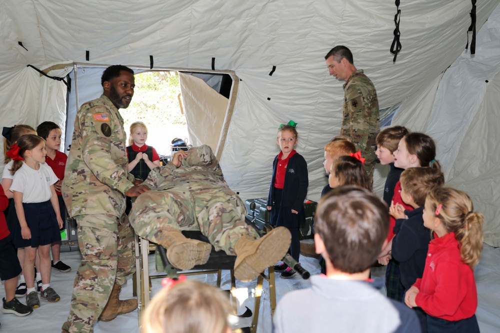 Teaching Kids How the Army Reserve Treats Boo-boos and Owies