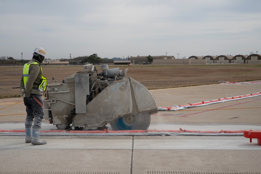 Kunsan begins runway repairs