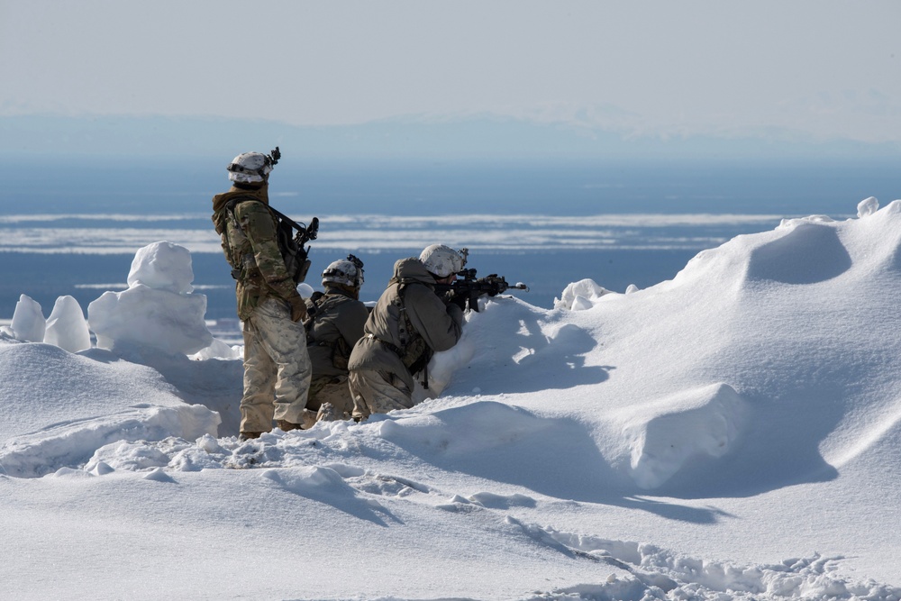11th Airborne Division Soldiers prepare for battle during JPMRC-AK 23-02