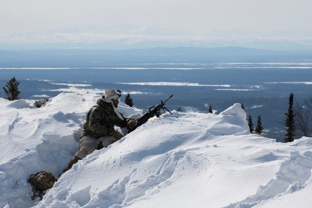 11th Airborne Division Soldiers prepare for battle during JPMRC-AK 23-02