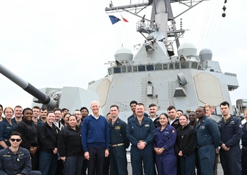 U.S. Senator Rick Scott visits SNMG2 Flagship in the Mediterranean Sea