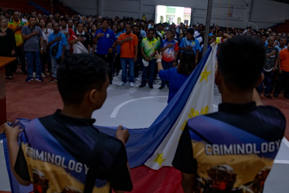 Balikatan 23 | U.S. Army Soldiers attend flag raising ceremony in Claveria