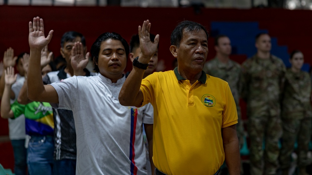 Balikatan 23 | U.S. Army Soldiers attend flag raising ceremony in Claveria