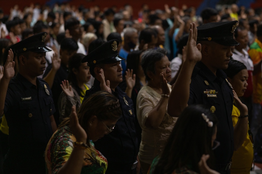 Balikatan 23 | U.S. Army Soldiers attend flag raising ceremony in Claveria
