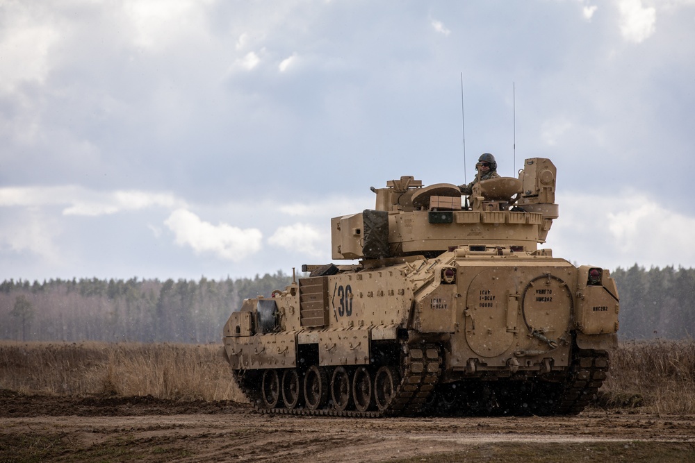 German Leopards and 1-9 CAV Apache Co. Abrams Tanks Charge the Field in Poland