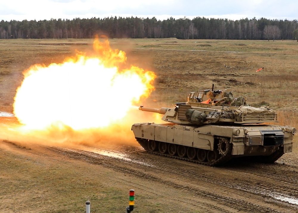 German Leopards and 1-9 CAV Apache Co. Abrams Tanks Charge the Field in Poland