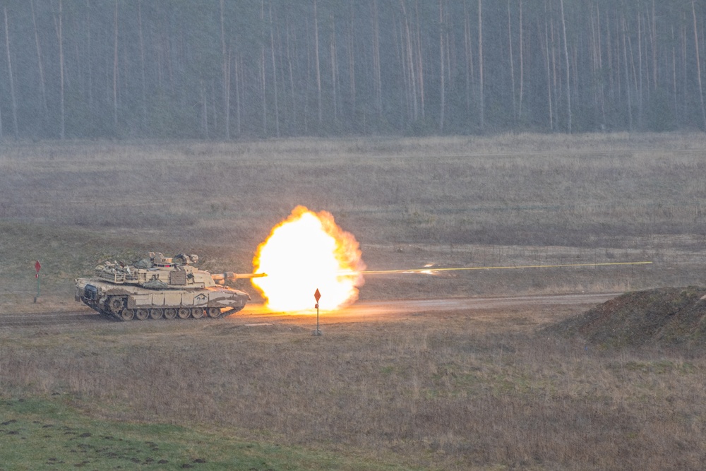 German Leopards and 1-9 CAV Apache Co. Abrams Tanks Charge the Field in Poland