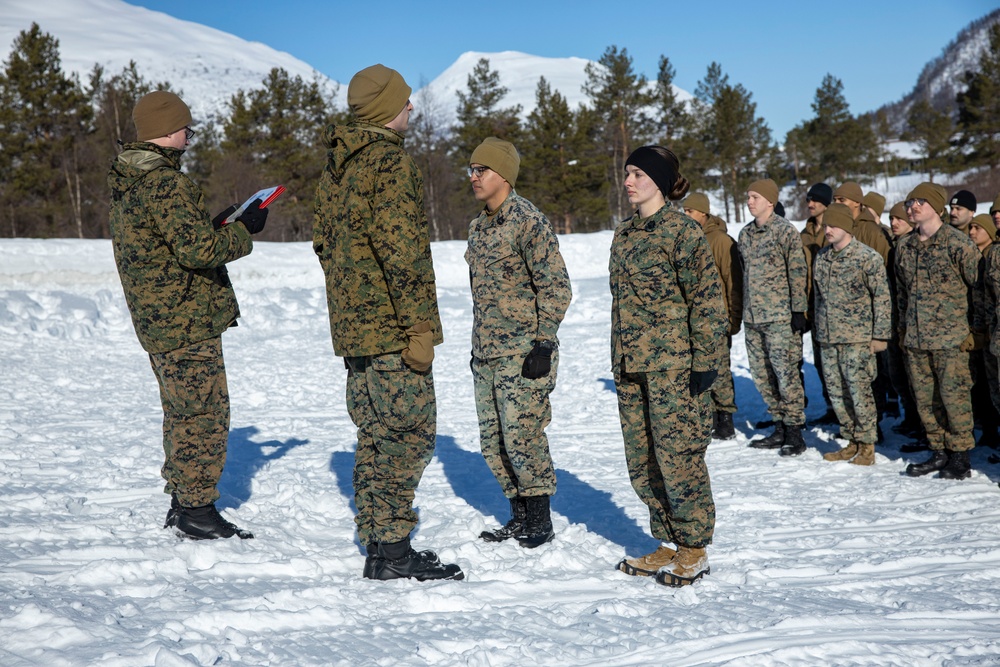 2d CEB Marines Receive FMF Pins