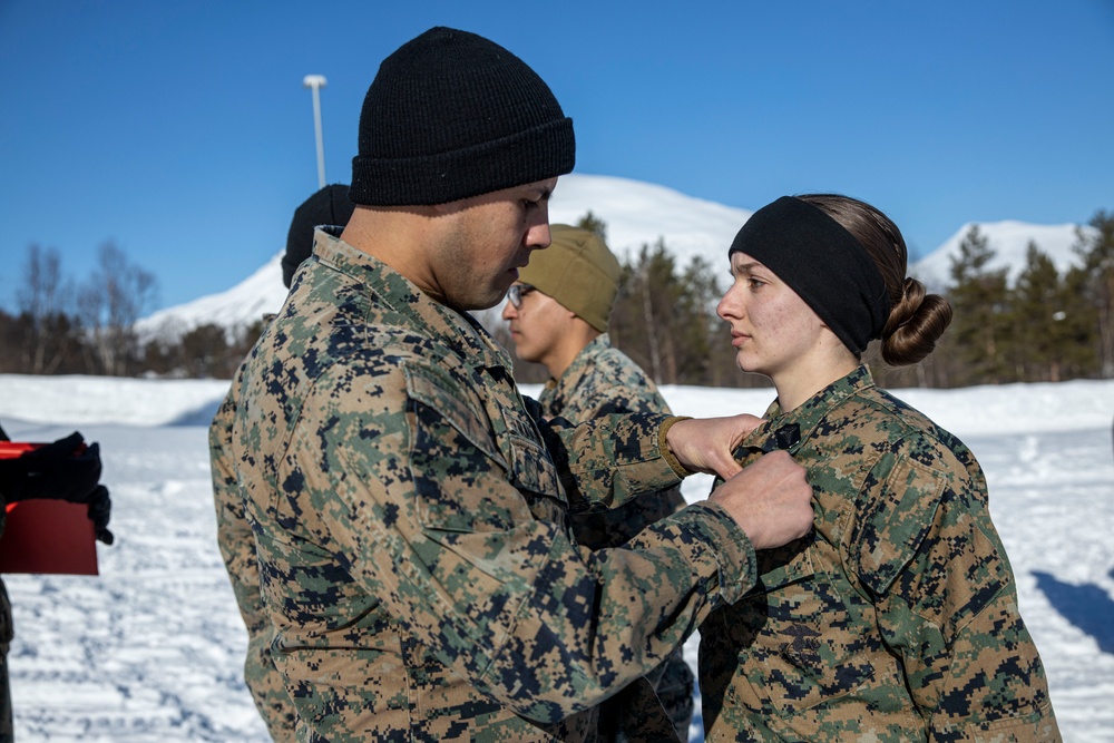 2d CEB Marines Receive FMF Pins