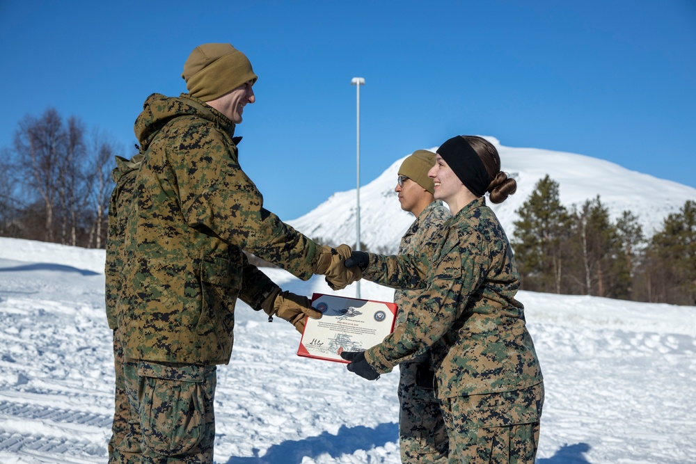 2d CEB Marines Receive FMF Pins