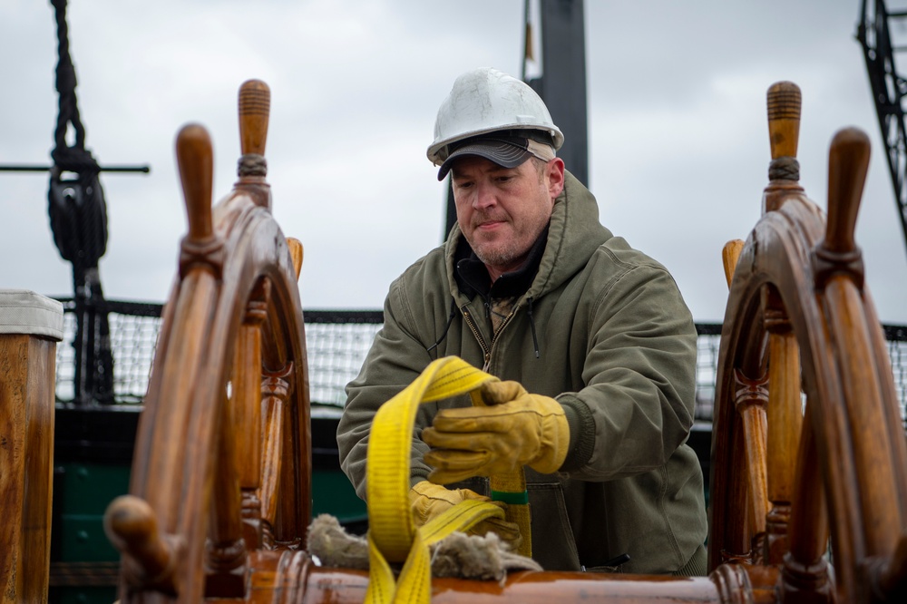 NHHC places helm aboard USS Constitution