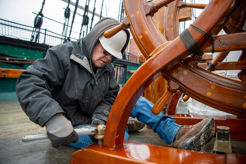 NHHC places helm aboard USS Constitution