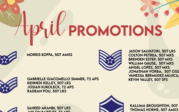 507th ARW April Enlisted Promotions
