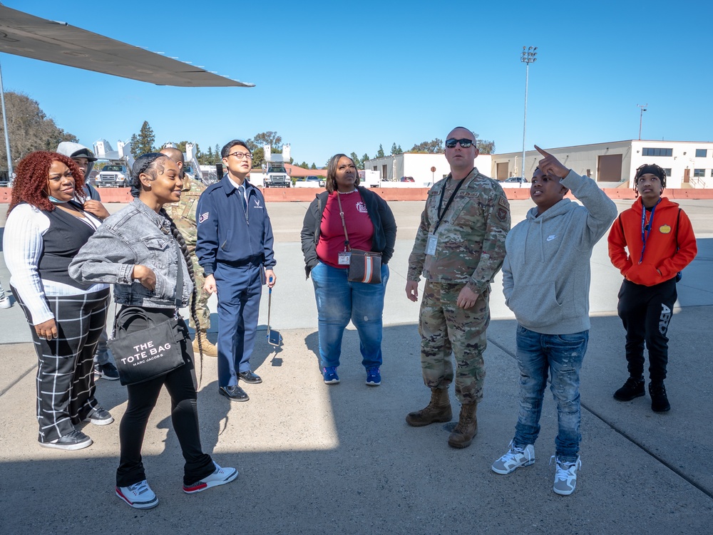 Solano County students tour Travis Air Force Base