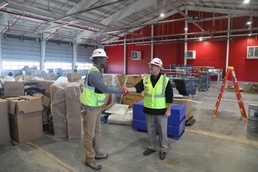 U.S. Army Corps of Engineers construction of Fire Rescue Center underway at Altus AFB.