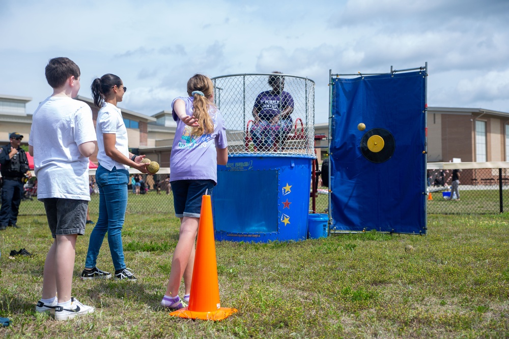 Bolden Elementary Middle School hosts a carnival for Month of the Military Child