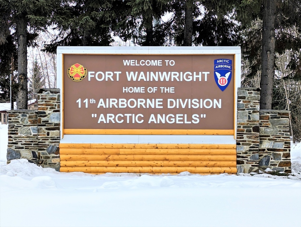 Fort Wainwright installs new sign at main gate