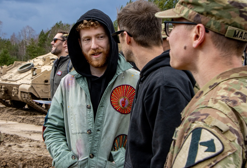 Jared Padalecki and JP Saxe Visit BLACK JACK Troopers