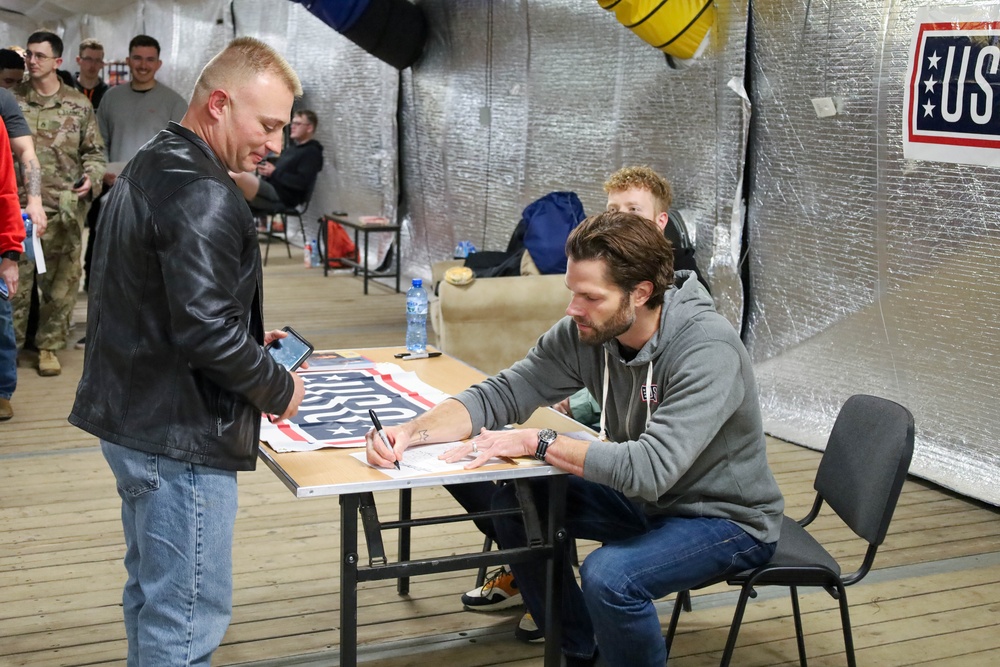 Jared Padalecki and JP Saxe Visit BLACK JACK Troopers